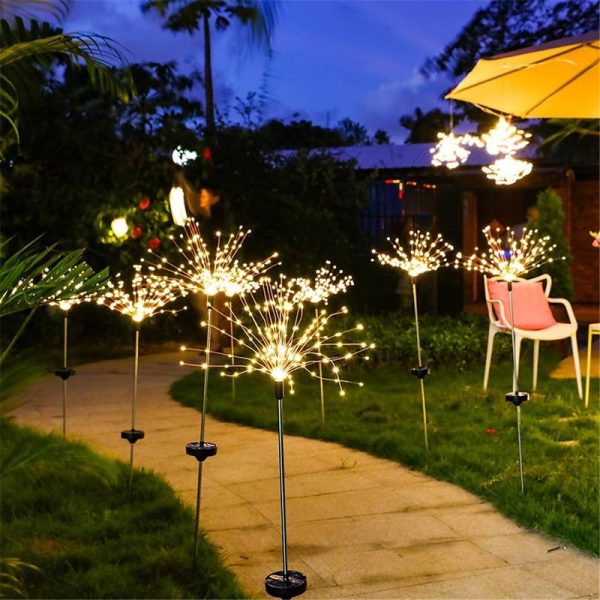 200led Solar Firework Light Waterproof Outdoor 8 Lighting Modes Fairy String Light Christmas Solar Lights Garden Decoratio