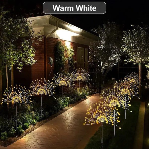 200led Solar Firework Light Waterproof Outdoor 8 Lighting Modes Fairy String Light Christmas Solar Lights Garden Decoratio