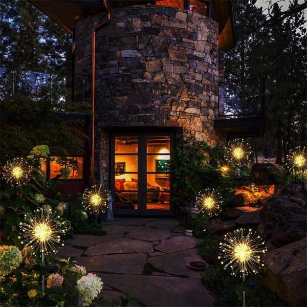 200led Solar Firework Light Waterproof Outdoor 8 Lighting Modes Fairy String Light Christmas Solar Lights Garden Decoratio