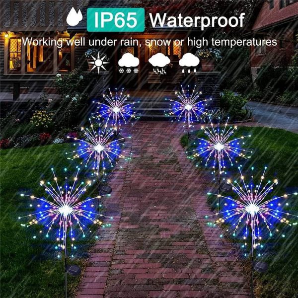 200led Solar Firework Light Waterproof Outdoor 8 Lighting Modes Fairy String Light Christmas Solar Lights Garden Decoratio