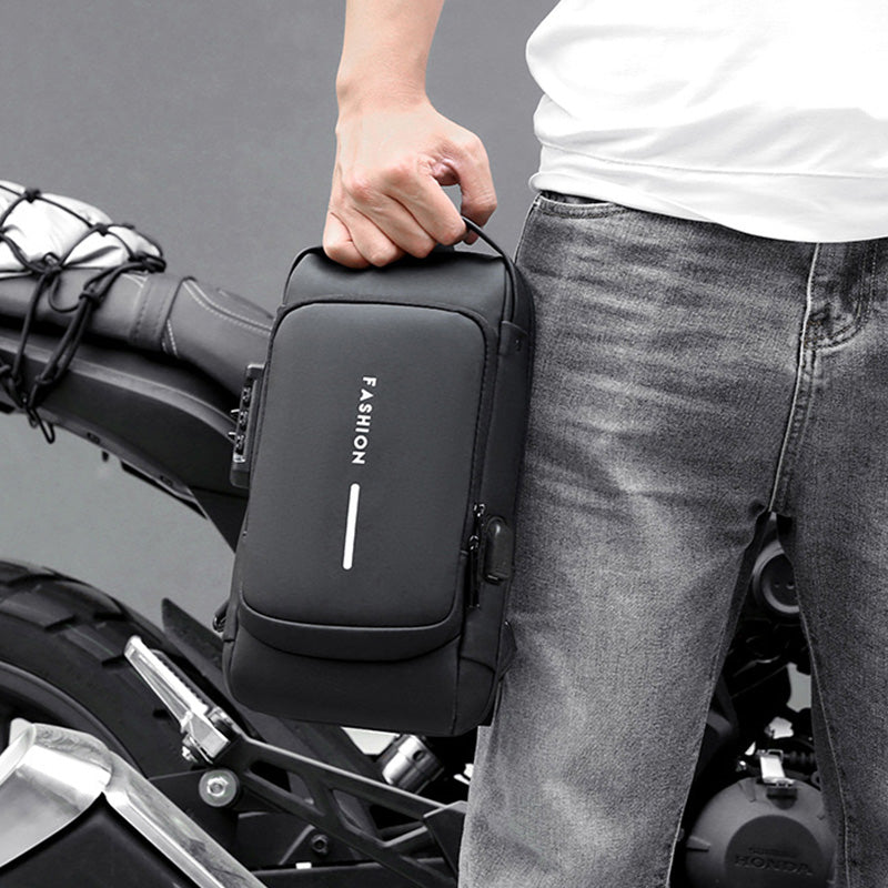 Multifunctional Chest Bag Crossbody Tech Sling Bag With Usb Charging Port With Password Lock