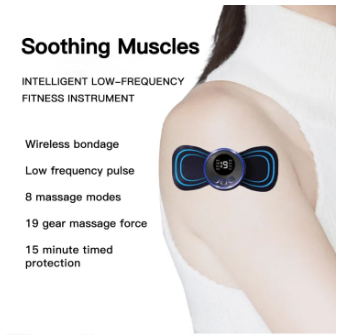 Mini Body Massager Pulse Neck Pain Relief Ems Butterfly Body Massager Men & Women